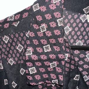 Style & Co. Black and Pink Geometric Patterned Tunic